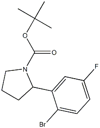 tert-butyl 2-(2-bromo-5-fluorophenyl)pyrrolidine-1-carboxylate Structure