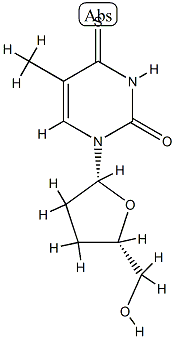 3'-deoxy-4-thiothymidine Struktur