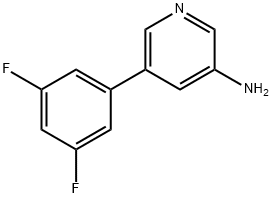 5-(3,5-difluorophenyl)pyridin-3-aMine 化学構造式