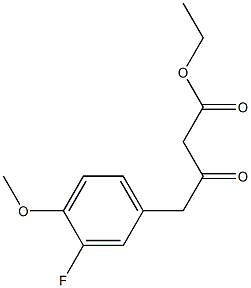 ethyl 4-(3-fluoro-4-methoxyphenyl)-3-oxobutanoate 化学構造式