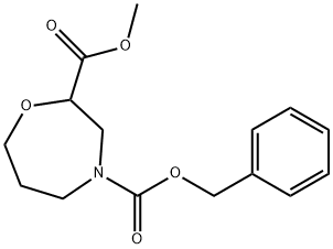 N-CBZ-高吗啉-2-甲酸甲酯 结构式