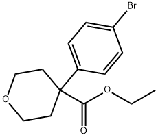 4-(4-溴苯基)四氢-2H-吡喃-4-甲酸乙酯 结构式