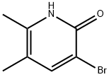 3-ブロモ-5,6-ジメチル-2(1H)-ピリジノン 化学構造式