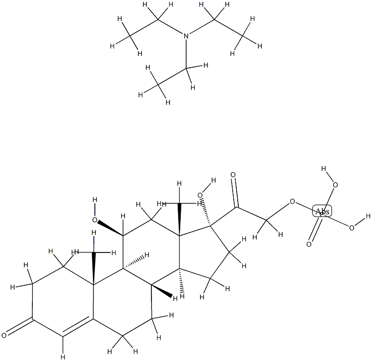 HYDROCORTISONE PHOSPHATE TRIETHYLAMINE, 122764-80-1, 结构式