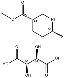 3-Piperidinecarboxylic acid, 6-Methyl-, Methyl ester, (3S,6R)-, (2R,3R)-2,3-dihydroxybutanedioate (1:1) Struktur