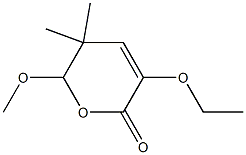 2H-Pyran-2-one,3-ethoxy-5,6-dihydro-6-methoxy-5,5-dimethyl-(9CI) Structure