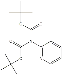 N,N-Boc, Boc-2-aMino-3-Methylpyridine 化学構造式