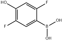 2,5-二氟-4-羟基苯硼酸 结构式