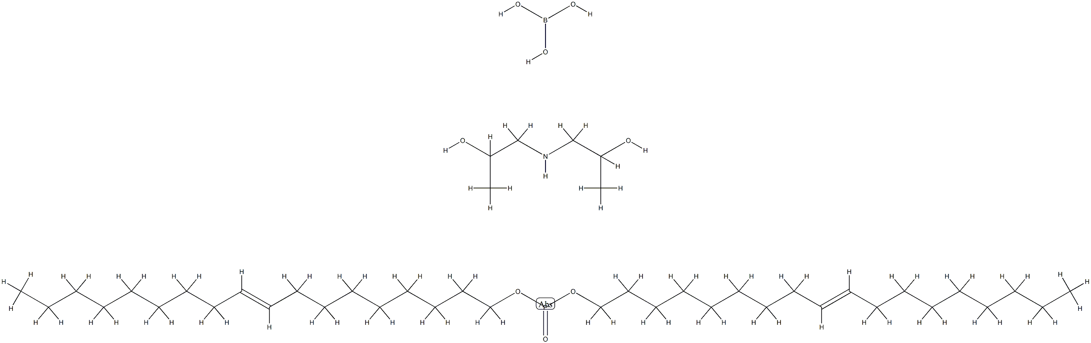 Phosphonic acid, di-9-octadecenyl ester, polymers with boric acid and diisopropanolamine N-tallow alkyl derivs.,122970-62-1,结构式