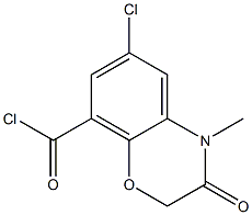 6-CHLORO-3,4-DIHYROGEN-4-METHYL-3-OXO-2H-1,4-BENZOXAZOLE-8-ACYLCHLORIDE,123040-50-6,结构式