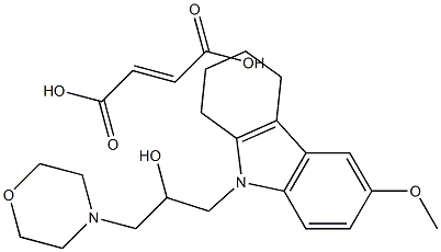 but-2-enedioic acid, 2-[6-methoxy-2-(morpholin-4-ylmethyl)-1,2,3,4-tet rahydrocarbazol-9-yl]ethanol Structure
