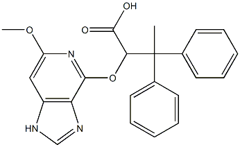 Benzenepropanoic acid, α-[(6-Methoxy-3H-iMidazo[4,5-c]pyridin-4-yl)oxy]-β-Methyl-β-phenyl- 结构式