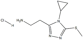 4H-1,2,4-Triazole-3-ethanaMine, 4-cyclopropyl-5-(Methylthio)-, hydrochloride (1:1),1233025-89-2,结构式