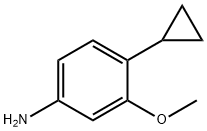 4-CYCLOPROPYL-3-METHOXYANILINE, 1233531-34-4, 结构式