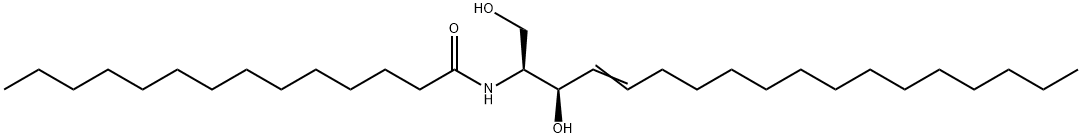 N-MYRISTOYL-D-ERYTHRO-SPHINGOSINE;C14 CERAMIDE (D18:1/14:0) 结构式