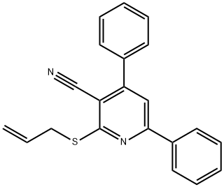 2-(allylsulfanyl)-4,6-diphenylnicotinonitrile,123413-87-6,结构式