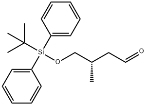 (3S)-3-Methyl-4-(tert-buty)diphenylsilyloxy)butanal 化学構造式