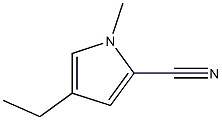 1H-Pyrrole-2-carbonitrile,4-ethyl-1-methyl-(9CI),123476-65-3,结构式