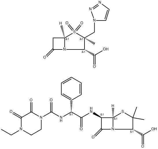 哌拉西林/三唑巴坦8:1混粉,123683-33-0,结构式