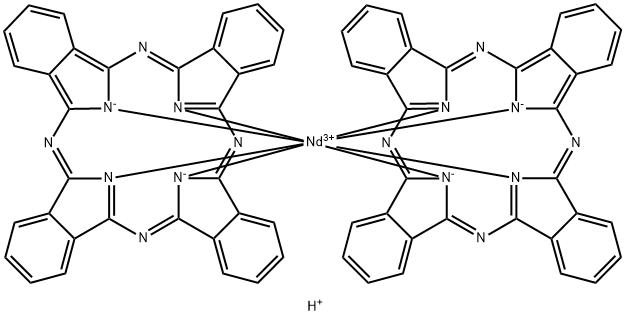 hydrogen bis[29H,31H-phthalocyaninato(2-)-N29,N30,N31,N32]neodymate(1-) Structure