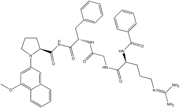 N(alpha)-benzoyl-arginyl-glycyl-phenylalanyl-prolyl-methoxy-beta-naphthylamide Structure