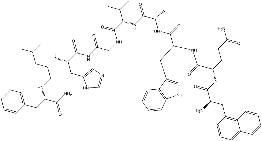 bombesin (6-14), Nal(6)-Psi(13,14)-Phe(14)- 结构式