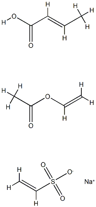 2-Butenoic acid, polymer with ethenyl acetate and sodium ethenesulfonate 结构式