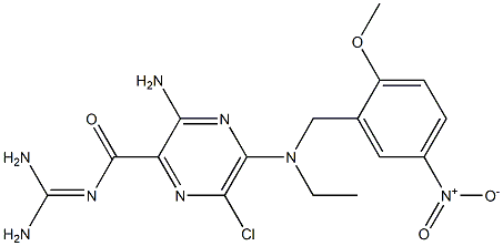 5-(N-ethyl-(2'-methoxy-5'-nitrobenzyl))amiloride 结构式