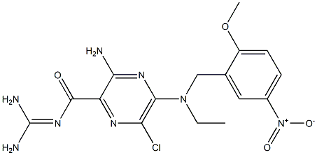 5-(N-ethyl-(2'-methoxy-5'-nitrobenzyl))amiloride Structure