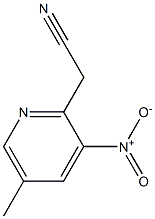 2-(5-methyl-3-nitropyridin-2-yl)acetonitrile Struktur