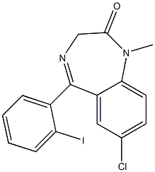 2′-ヨードジアゼパム 化学構造式