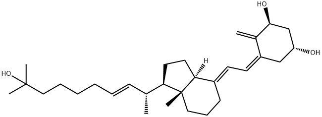 1,25-dihydroxy-24-trihomo-22-ene-vitamin D3 Structure