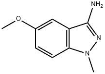 5-甲氧基-1-甲基-1H-吲唑-3-胺, 1239662-96-4, 结构式