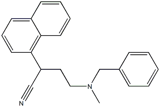 α-[2-[ベンジル(メチル)アミノ]エチル]-1-ナフタレンアセトニトリル 化学構造式
