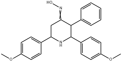 2,6-Bis(4-methoxyphenyl)-3-phenyl-4-piperidinamine oxime|