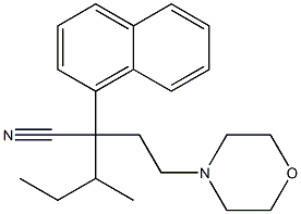 α-(1-Methylpropyl)-α-(2-morpholinoethyl)-1-naphthaleneacetonitrile Struktur