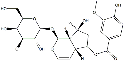 6-O-バニロイルアジュゴール 化学構造式