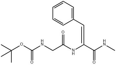 tert-butyloxycarbonyl-glycyl-dehydrophenylalaninamide-N-methyl 结构式