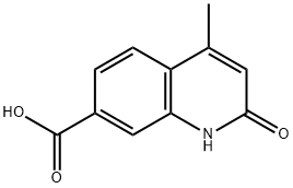 4-甲基-2-氧代-1,2-二氢-7-喹啉羧酸, 124281-65-8, 结构式