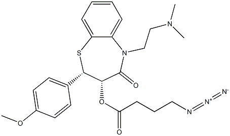 3-(4-azidobutyryloxy)diltiazem 结构式