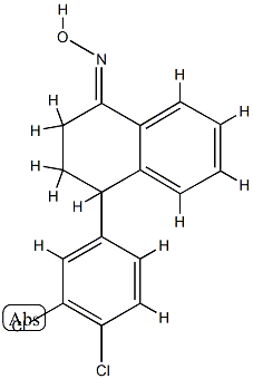 1(2H)-Naphthalenone,4-(3,4-dichlorophenyl)-3,4-dihydro-, oxime, (±-) 结构式