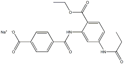 ethyl 2-(4'-carboxybenzamido)-4-propionamidobenzoate 结构式