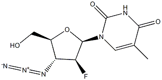 1-(3-azido-2,3-dideoxy-2-fluoroarabinofuranosyl)thymine,124424-26-6,结构式