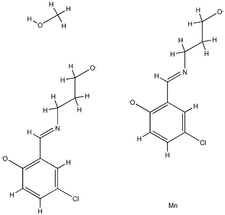 bis(3-(5-chlorosalicylideneamino)propanolato-O,N-O')manganese(IV) 结构式