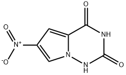 6-Nitropyrrolo[2,1-f][1,2,4]triazine-2,4(1H,3H)-dione 化学構造式