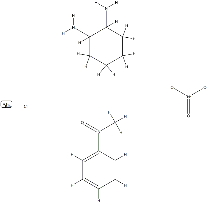 chloro(1,2-cyclohexanediamine-N,N')((methylsulfinyl)benzene-S)platinum(I) Struktur