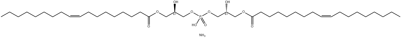 <I>sn</I>-(1-oleoyl-2-hydroxy)-glycerol-3-phospho-<I>sn</I>-3'-(1'-oleoyl-2'-hydroxy)-glycerol (aMMoniuM salt) Struktur