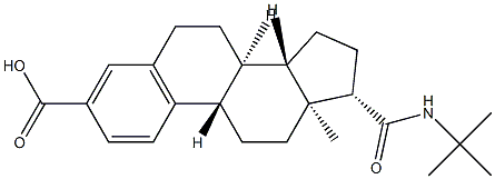 17-(N-t-butylcarboxamide)estra-1,3,5(10)-triene-3-carboxylic acid 结构式