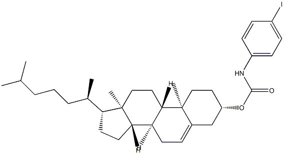 N-(4-iodophenyl)cholesteryl 3-carbamate 化学構造式