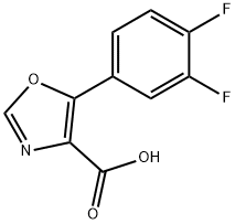 5-(3,4-DIFLUOROPHENYL)OXAZOLE-4-CARBOXYLIC ACID 结构式